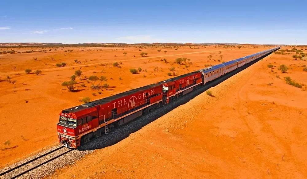 Ghan Train Length, Sky, Vehicle, Train, Rolling stock