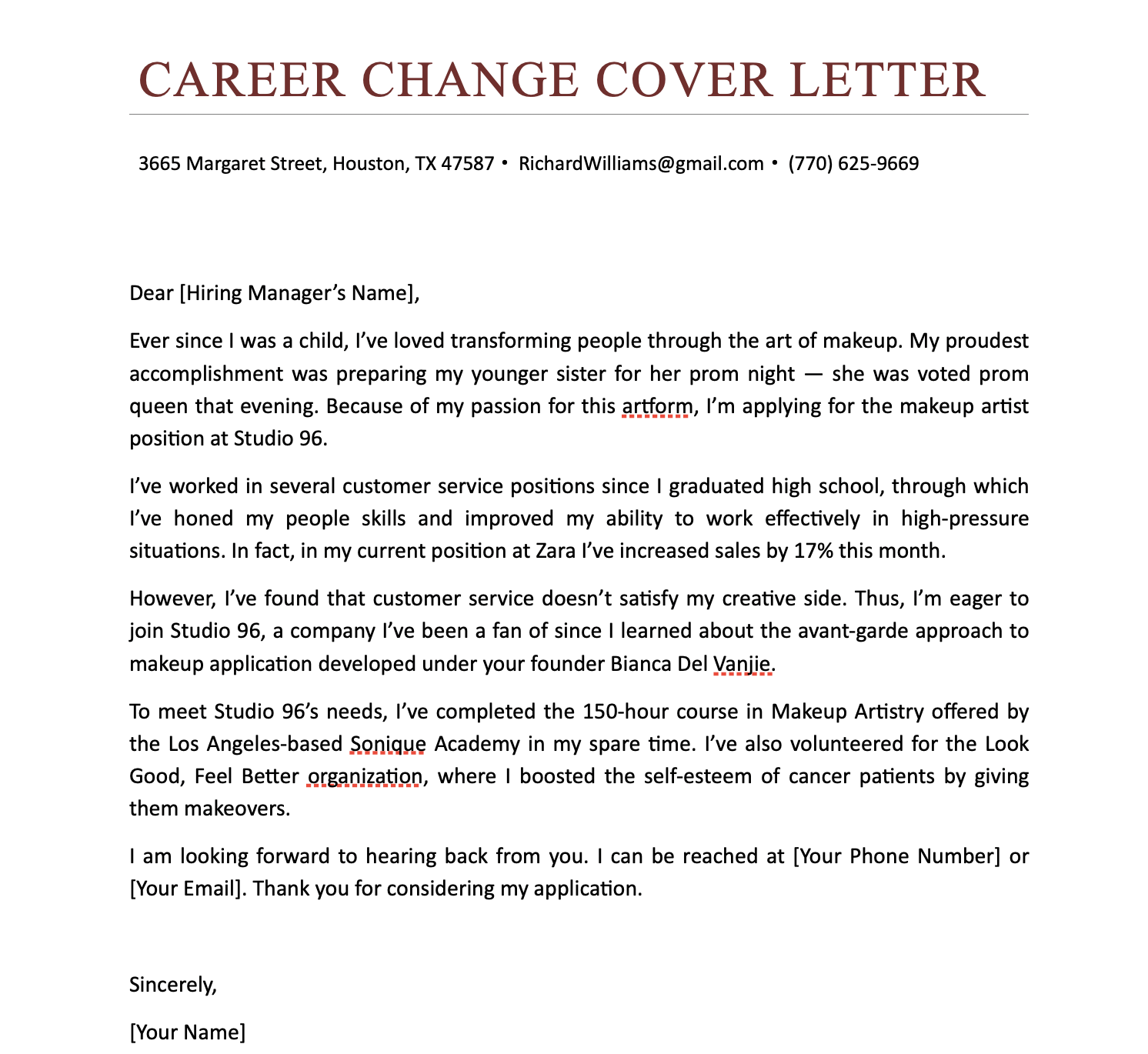 Career Change Cover Letter Templates - Word-doc - Suitable For All Job 